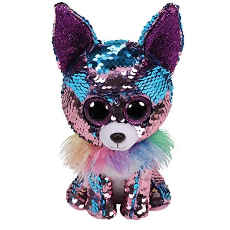 

Ty abucheos gorro de animales juguetes de peluche muneca Flippables YAPPY Chihuahua mejor regalo de Navidad de 15 cm