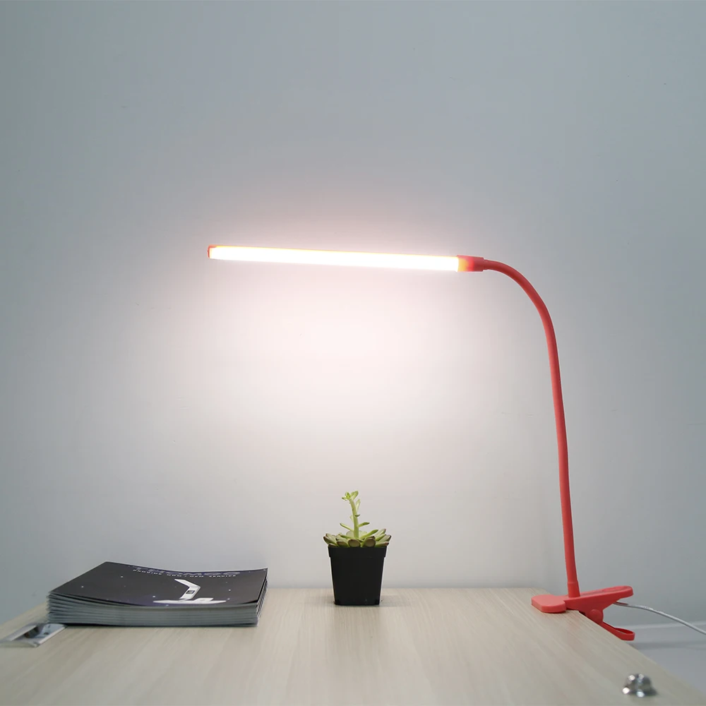 

6W LED Desk Lamp 30 lamp beads Ultra Bright Flexible USB Student Lamp Reading Light Table Lamp black pink green Clip Light