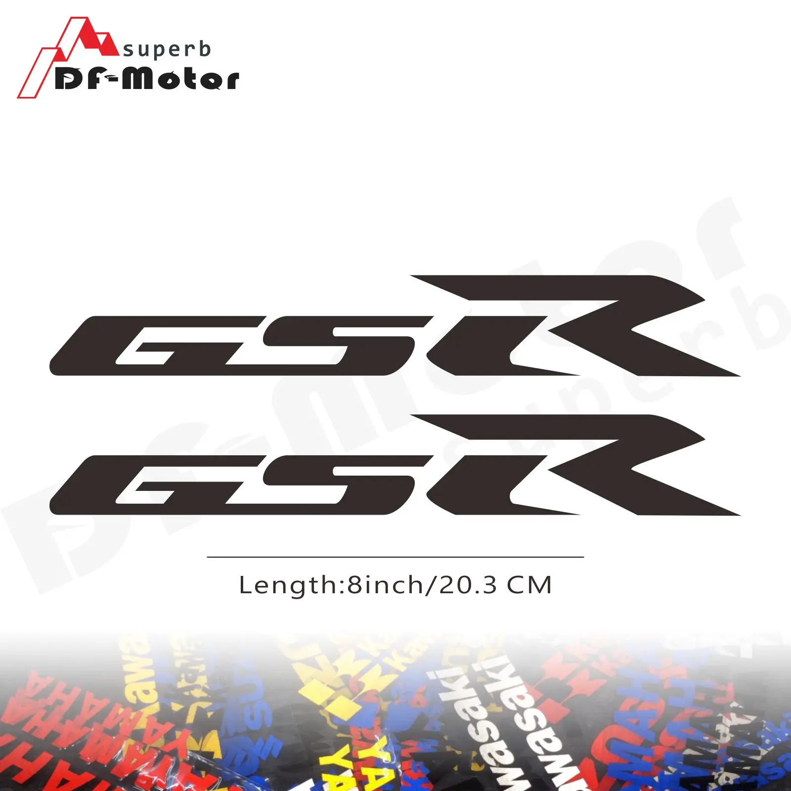 

8Inch Reflective Sticker Decal Motorcycle Car Sticker Wheels Fairing Helmet Sticker Decal For Suzuki GSR 750 600 1000 MOTO GP