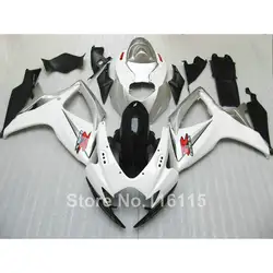 100% НОВЫЙ обтекатель комплект для Suzuki GSX-R 600 750 K6 K7 2006 2007 черный белый серебристый установленные зализы GSX-R600 GSX-R750 06 0