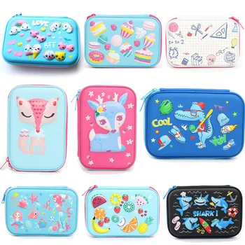 

1PCS Cute Pencil Case Large Capacity Kawaii Lridescent Quality PU Stationery Desktop Organizer School Tools Bag Office Supplies