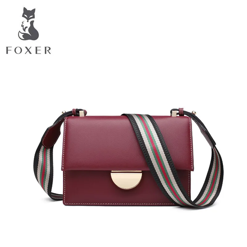 

FOXER high quality Messenger bag handbag female 2019 new wave fashion wild small fragrance rhombic shoulder bag large capacity