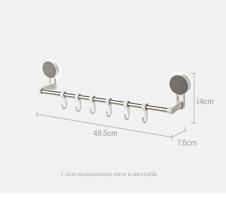 ПОЛОТЕНЦЕДЕРЖАТЕЛЬ для ванной бесшовная Вакуумная присоска вешалки вешалка с 6 крючками угловая настенная Одежда Крючки кухонные аксессуары