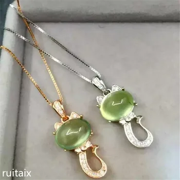 

KJJEAXCMY boutique jewels S925 Pure silver inlay natural grape stone pendant inlay lady jewelry