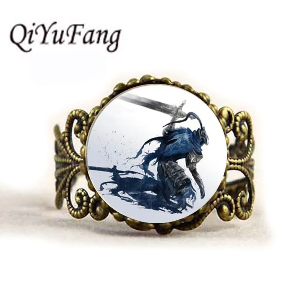 

QiYuFang Dark Souls III Blade of the Darkmoon Choker ring Women Jewelry Vintage Bronze Dark Souls 3 - Covenant Dark Souls Rings