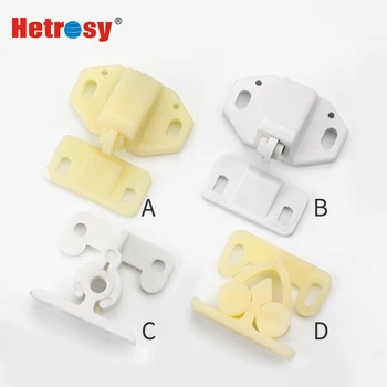 

Hetrosy ABS Plastic Push To Open Rebound Cabinet Door Roller Catch Latch Lock For Laboratory Equipment Furniture Yacht 10PCS