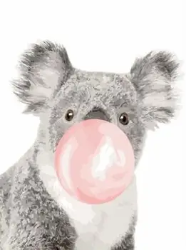 

3507 Bubble Gum Koala - Paint by Numbers Kits for Adults DIY