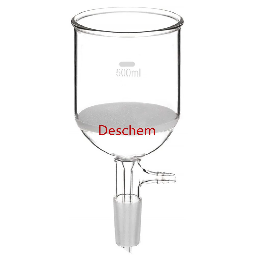 500 мл, 24/40, Стеклянная Воронка Buchner, GG17 всасывающий фильтр, соединение адаптера шланга