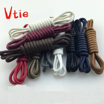 

79inch/200cm Waxed Cotton Round Shoelaces Leather Waterproof Shoe Laces Men Martin Boots Shoelace Shoestring
