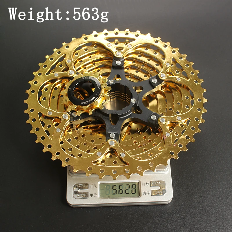 SUNSHINE-SZ 11-46T 10 скоростей кассета 10 s Gold Freewheel MTB горный велосипед стальные золотые звездочки для частей системы