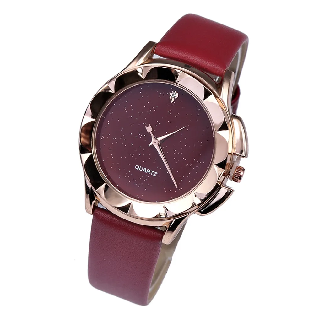 Women's Fashion Casual PU Leather Strap Analog Quartz Round Watch With Convex dial For 2018 Ladies Fashion Clock Women's Fashion Casual PU Leather Strap Analog Quartz Round Watch With Convex dial For 2018 Ladies Fashion Clock
