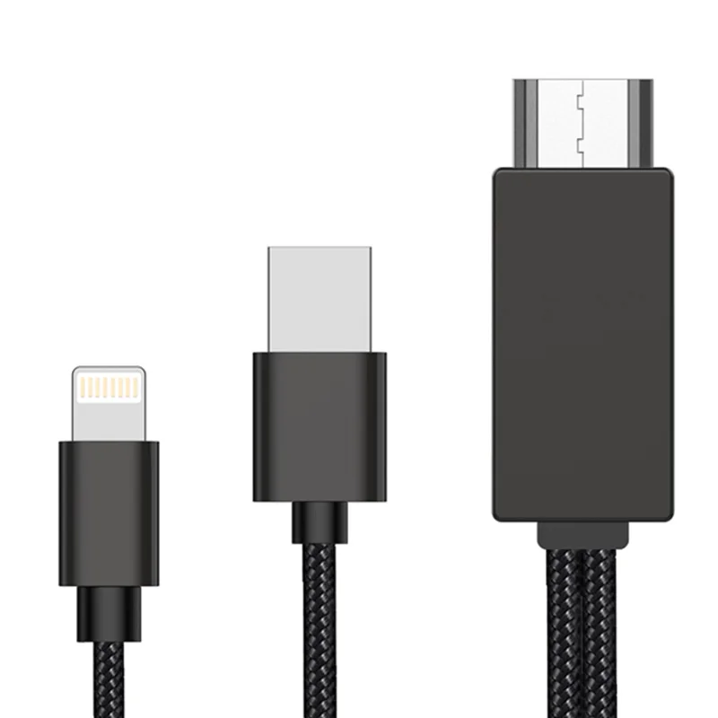 Mirascreen USB к HDMI кабель дисплея для освещения к HDMI кабель для apple ios телевизионный HD кабель для iphone X iphone 8 7 6 5 ipad ipod