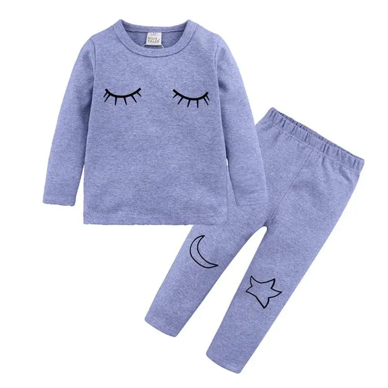 

Fashion Children Clothing Newborn Toddler Baby Boy Girl Kids Print Tops T-shirt Pants Pajama Sleepwear 2Pcs Set New Arrival Hot