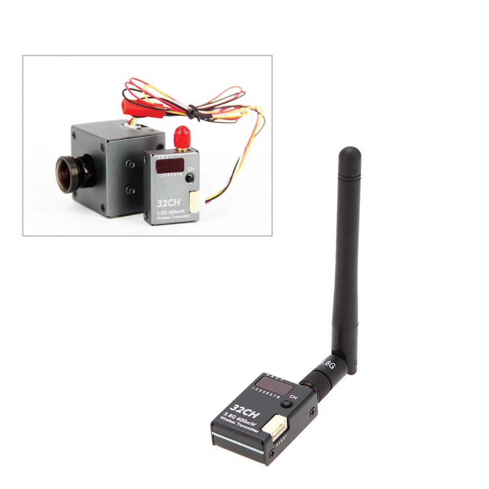 BOSCAM BOS600 5.8G 600mw 32CH Wireless AV Transmitter With M2 Fixed Socket For RC DJI Phantom 1 2 3 Gopro Camera HD19 Plus
