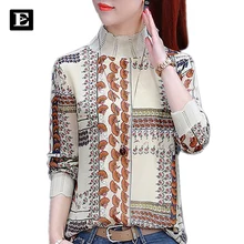 

EvelingAsky 2018 Irregular prints Chiffon blouse shirt For women Summer Casual elegant lady Tops corrective for women Blouses