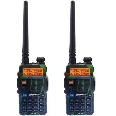 

2pcs BAOFENG UV 5R Camouflage Dual Band Two-way Radio Free Earpiece Baofeng UV-5R walkie talkie Pofung UV5R portable radio
