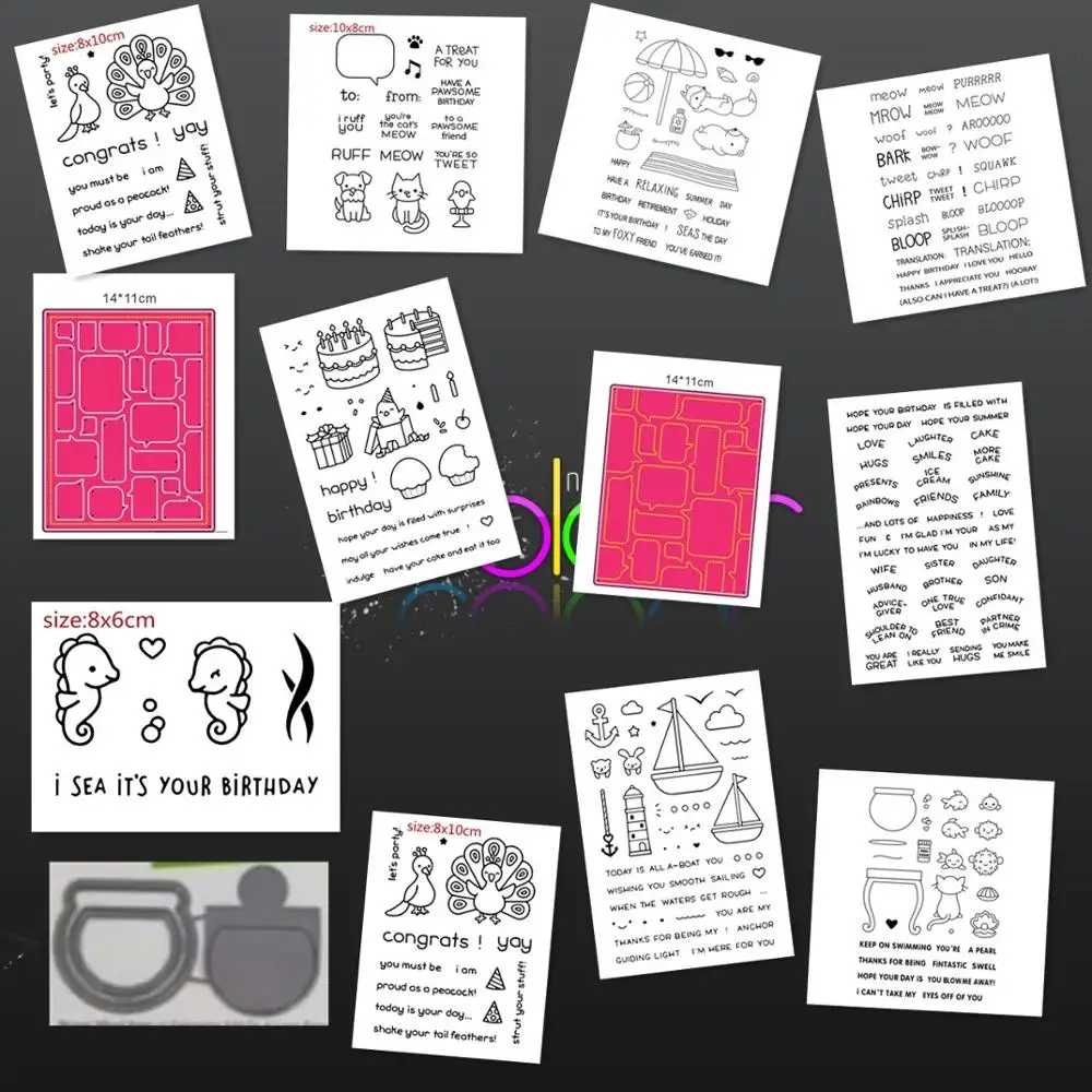 

404-432 metal cutting dies and clear stamp
