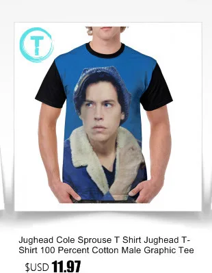 Jughead Cole Sprouse T Shirt Cole Sprouse футболка с принтом из 100 полиэстера, графическая Футболка мужская летняя футболка с короткими рукавами, отличная футболка