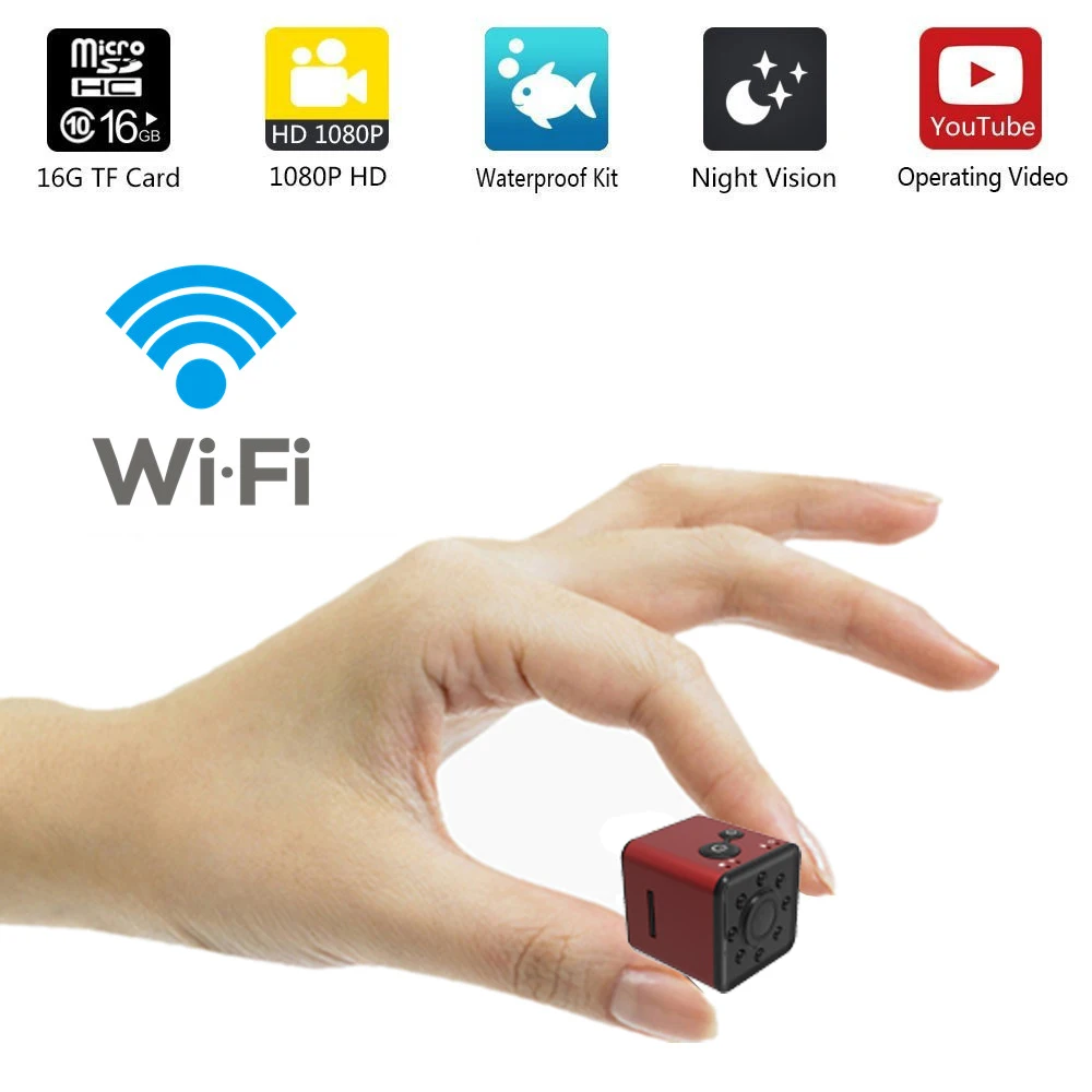 

WIFI mini Camera HD 1080P Wireless Invisible Night Vision Camcorder Video Recorder Waterproof Outdoor Sport DV Surveillance