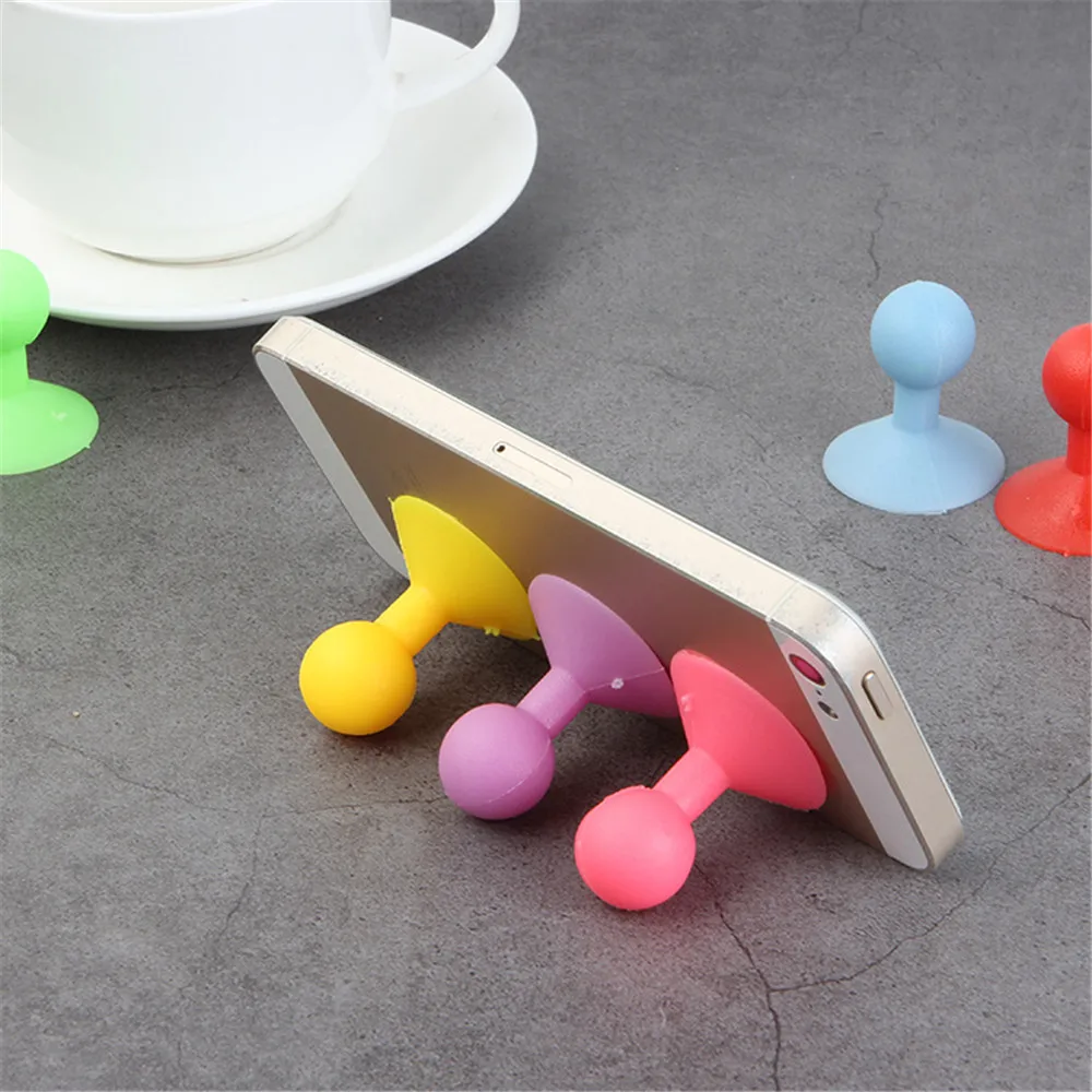 

Random Color!! 1PC Rubber Silicone Ball Holder Octopus Suction Sucker Phone Desktop Stand Cradle for Mobile Phone Smartphone