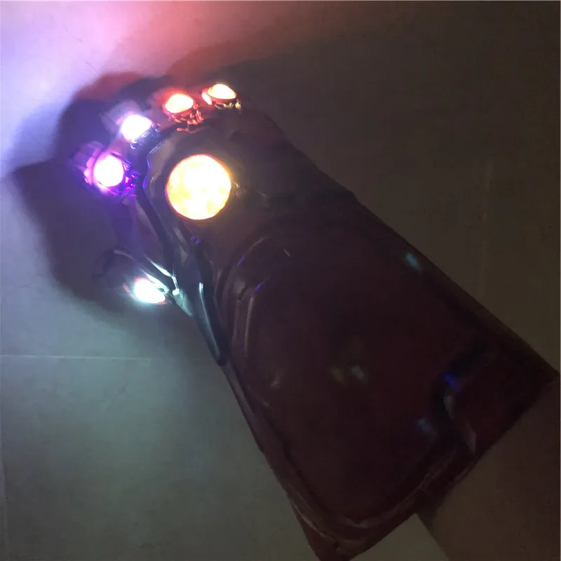 1:1 светодиодный светильник Thanos Gauntlet военные Косплей Перчатки ПВХ экшн-модель игрушки подарок на Хэллоуин Детский подарок