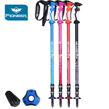 Pioneer треккинговые палки, анти-шок, трость для альпинизма, походная палка, телескопическая палка, палка для скандинавской ходьбы, 2 шт