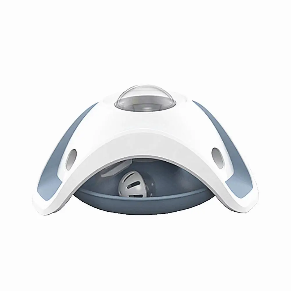 

Pet Puzzle Cat Toy Food Leak Food Dispenser Feeder Interactive Fun Toy 360 Degree Rotating Bell Ball