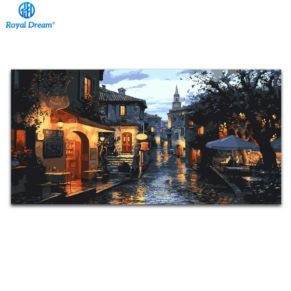 

40X80cm Pictures By Number On Canvas City On The Sea Painting By Numbers Acrylic Paint Coloring by numbers On Canvas Poster
