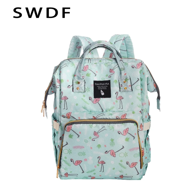 

SWDF 2019 New Women Waterproof Backpacks Solid School Bag for Teenage Girls High Quality PU Leather Floral Backpack Travel Bags