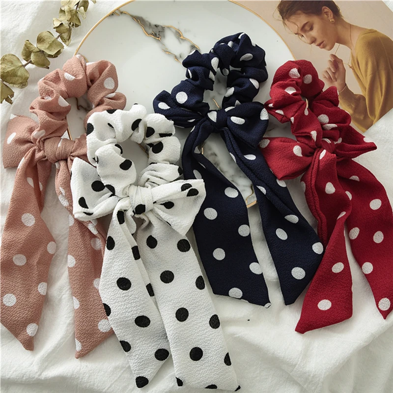 

Women Headband Fashion Elastic Boho Print Scarf Bow Hair Rope Tie Scrunchies Ribbon Hair Bands Headband Hairband Party Headwear