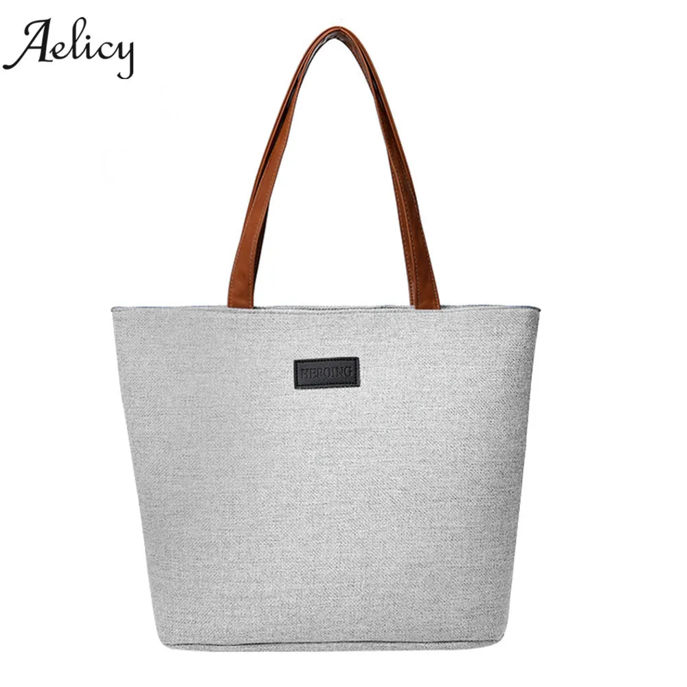 

Aelicy Women Girl Fashion Canvas Shoulder Bag Useful Solid Totes soft woman designer bags luxury high quality crossbody bags