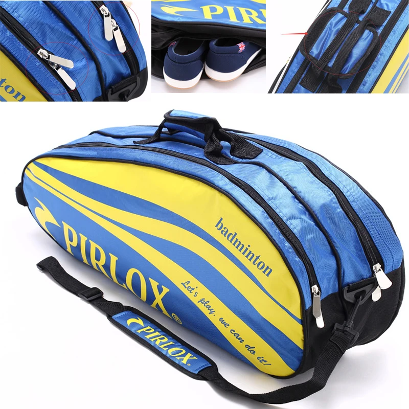 4-6 piezas hombres raqueta de bádminton bolsa impermeable atleta raquetas de tenis mochila para zapatos de doble cremallera abierta bolsa de tenis raquette de