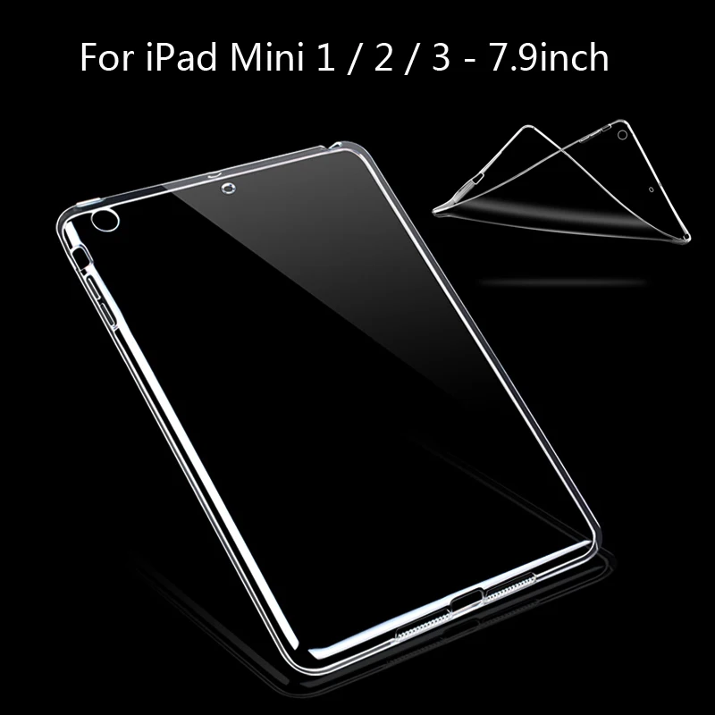 Прозрачный Clear Case для Apple iPad Mini 3 2 1 Mini2 Mini3 7.9 "дюймов дюймов Мягкие TPU Protective