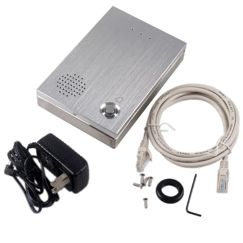 IP55 Водонепроницаемый SIP дверной телефон 12V DC или 48V PoE IAX2 дверь сталь 1 реле|sip door
