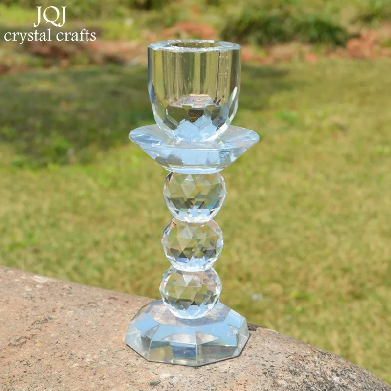 Clear Rare Crystal Glass Candle Stand Holder Table Tealight Photophore