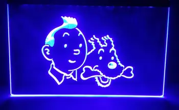 

B-276-Tintin and Snowy Adventures Comic NEW Light Sign home decor crafts