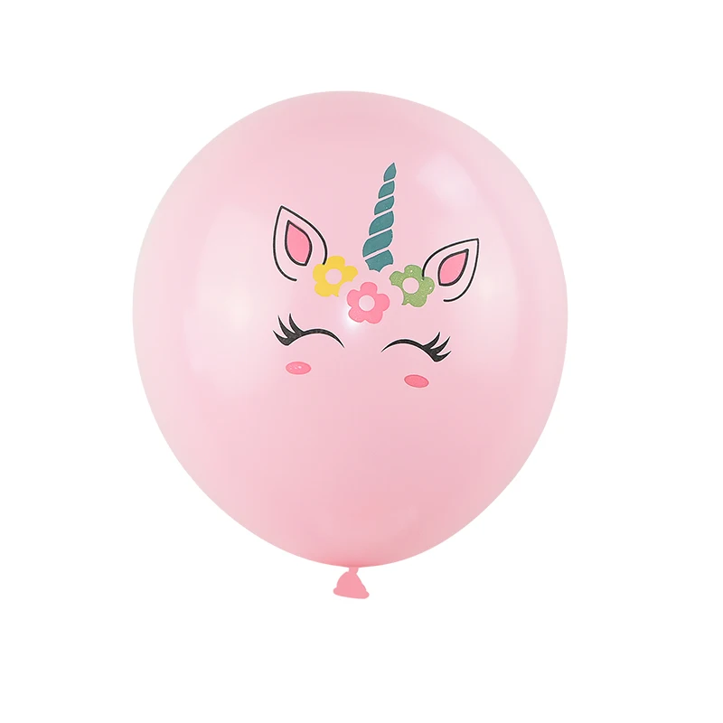 10 шт праздничные шарики с единорогом на день рождения, Балон, единорог, украшение, латексный воздушный шар "Конфетти", декор для дня рождения, Детские сувениры - Цвет: B03