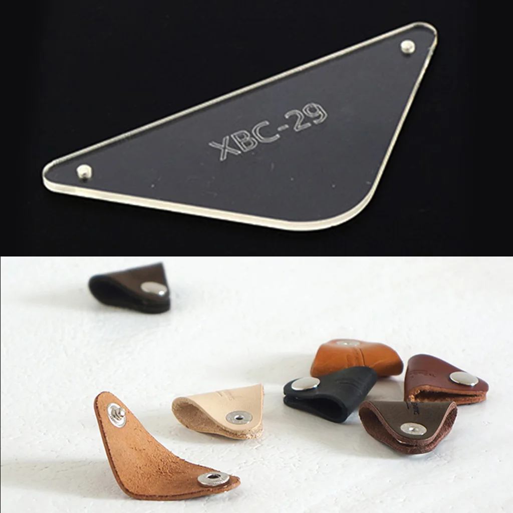 DIY Leather Headphone Cable Acrylic Template Stencil Leather Craft Pattern for Beginners 93*44mm