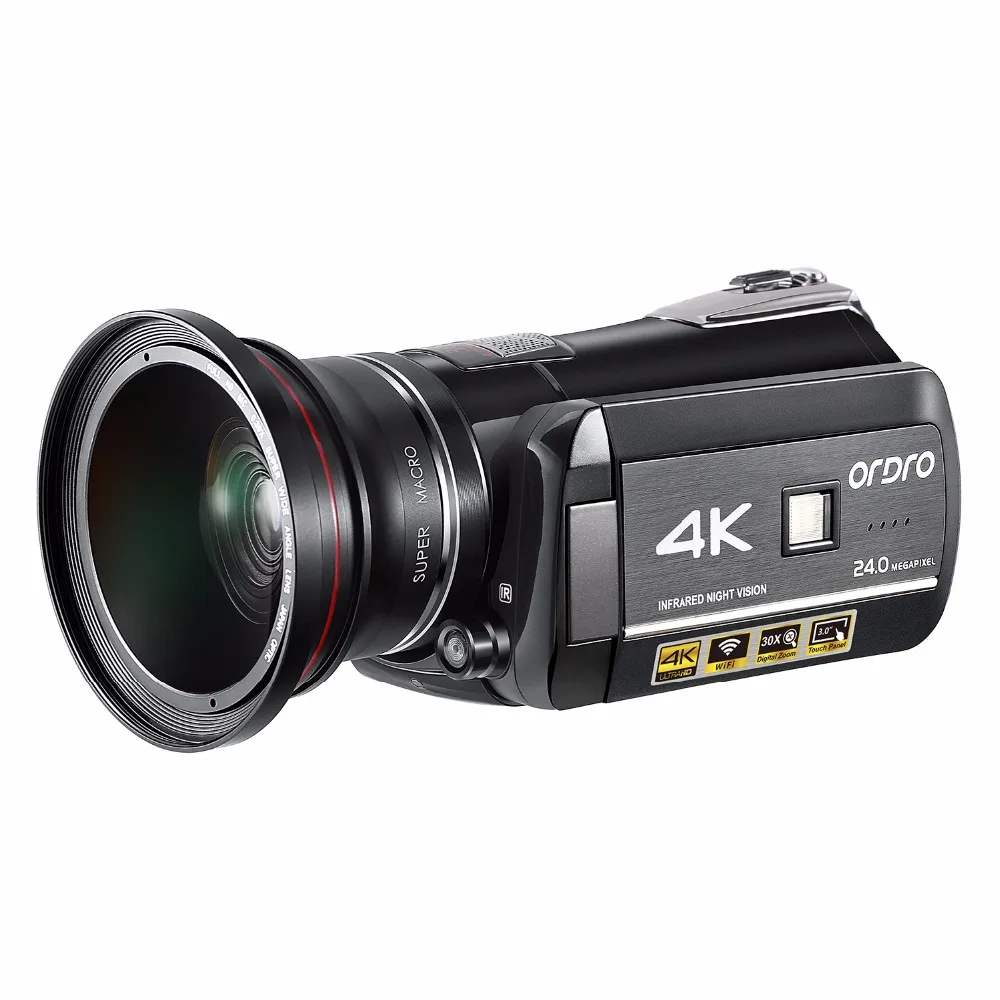 Ordro HDV AC1 Vedio камера 4K с Wifi широкоугольным объективом ночная съемка|vedio camera|ordro