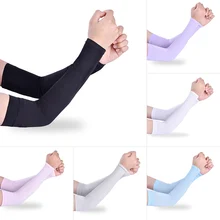 2 пары солнце для рук с защитой от ультрафиолета охлаждающий рукав теплые манжеты с отверстиями для большого пальца для наружного велоспорта-MX8