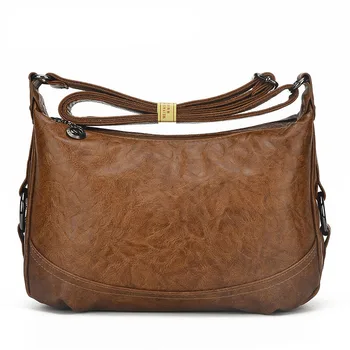 

High Quliaty Vintage Women's Genuine Leather Handbags Pigskin Leather Shoulder CrossBody Bag Ladies Messenger Bags Women Bags