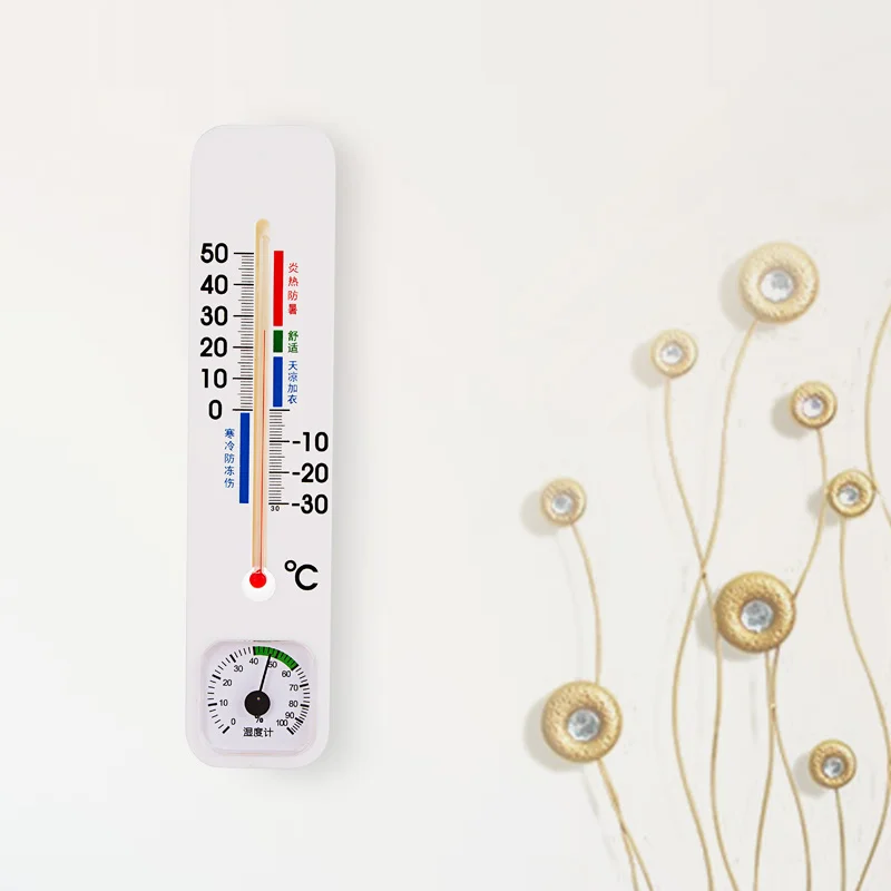 Long Indoor And Outdoor Thermometer Hygrometer Mercury Physical