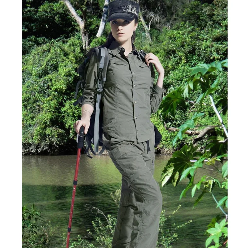 El Ártico luz primavera y otoño verano Mujer secado rápido veinte minutos Pantalones senderismo Pesca trekking transpirable Anti uv femenino