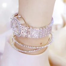 

BS Rose Gold Women's Watch with Full Diamond Gold Watches Fashion Ladies Casual female Luxury Brand Clock Relogio Femenina 2021