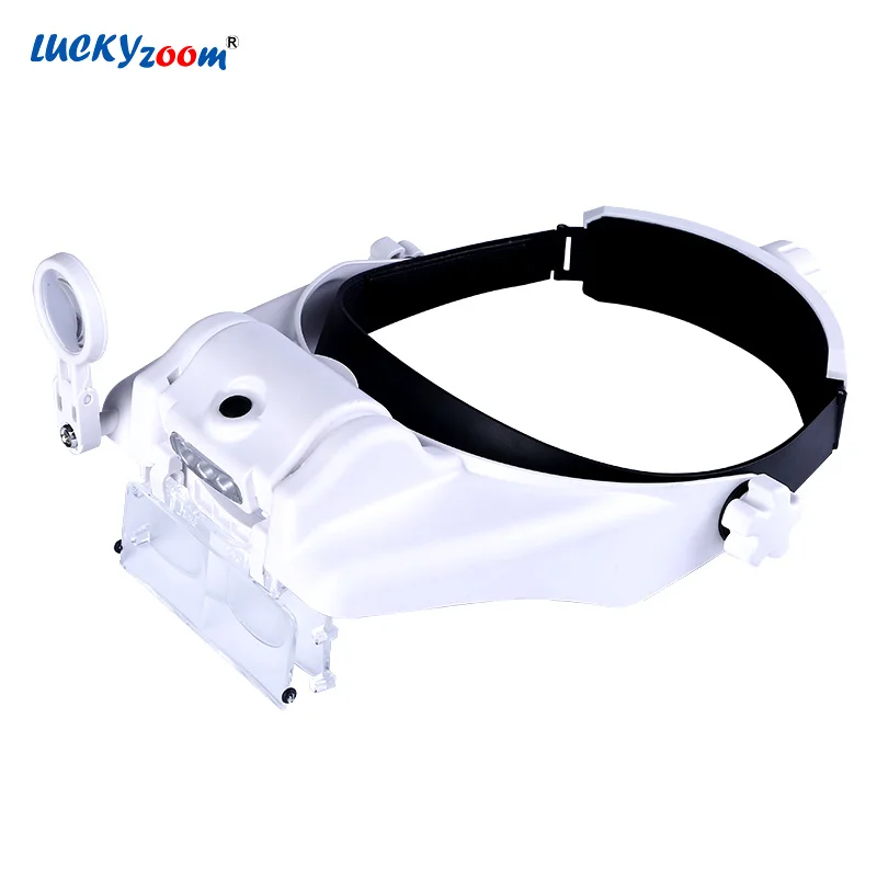 Luckyzoom Headhand Helmet Magnifying Glass LED Illuminated Magnifier