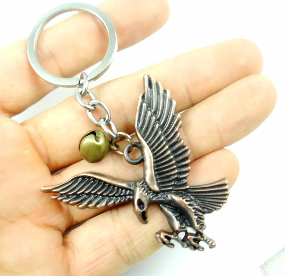 

5PCS Fashion Creative Key Chain Ring Keyring alloy Keychain eagle Pendant Gift Tool Men Car Accessories Free Shipping