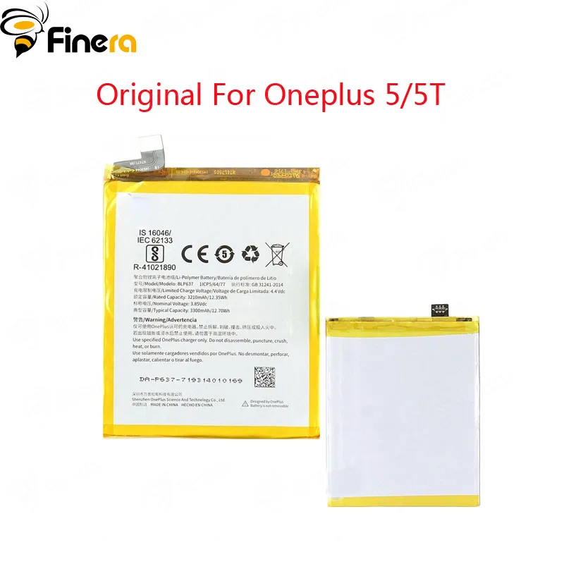 

New Original For Oneplus 5/5T BLP637 3300mAh Battery For Oneplus 5/5T BLP637 Smart Mobile Phone