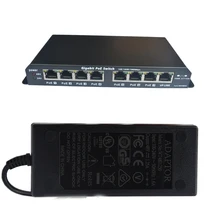 8 Порты и разъёмы коммутатор Gigabit Мощность over Ethernet коммутатор питания через Ethernet для 802.3af/24v устройств с 48v60w Питание: GPOES-8-7-48v60w