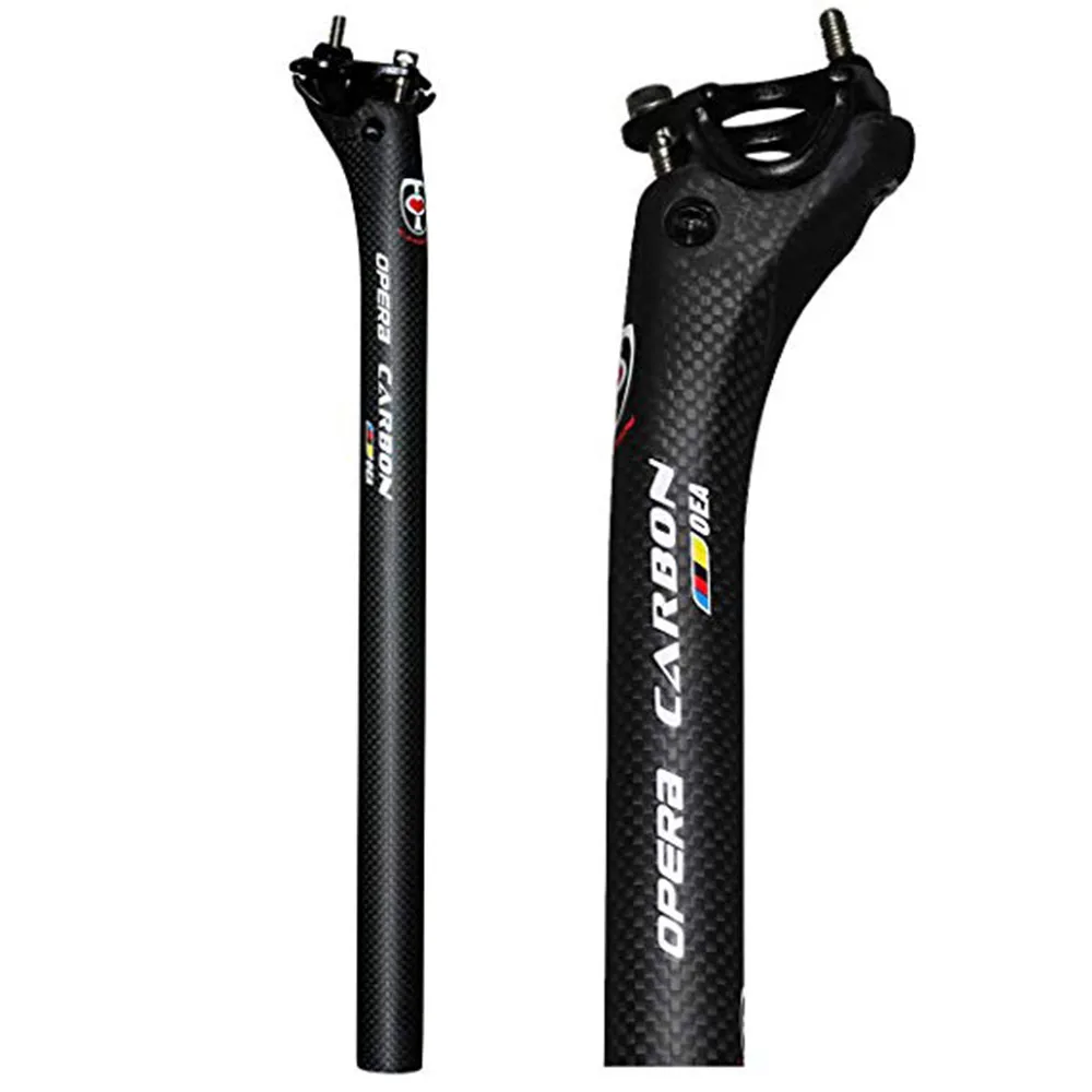 Vente Nouveau vélo plein carbone vélo tige de selle vtt route VTT carbone siège tige de selle tube 27.2 30.8 31.6*350 400mm pièces de vélo