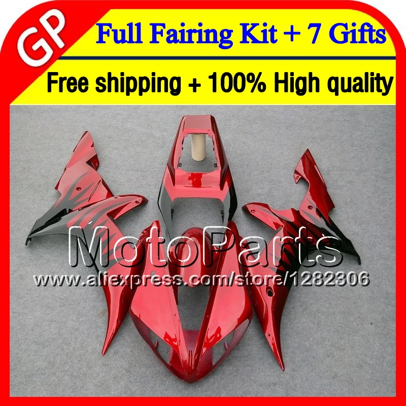 7 подарки + Kitwork Для YAMAHA YZFR1 02-03 YZF1000 YZF-R1 T10010 Черным пламенем YZF R1 1000 02 03 2002 2003